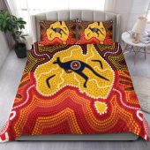Australia Aboriginal Inspired Bedding Set - Indigenous Kangaroo