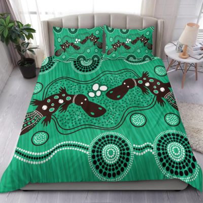 Australia Aboriginal Inspired Bedding Set - Indigenous Platypus Ver 12