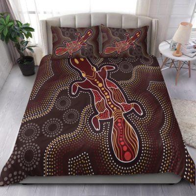 Australia Aboriginal Inspired Bedding Set - Indigenous Platypus Ver 17