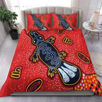 Australia Aboriginal Inspired Bedding Set - Indigenous Platypus Ver 6