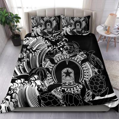 Australia Torres Strait Islands Inspired Bedding Set - Torres Strait Islands in Wave (Black)