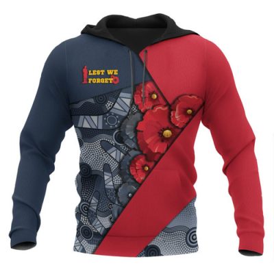 Australia Aboriginal Inspired Hoodie - Anzac Day