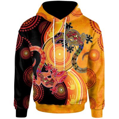 Australia Aboriginal Inspired Hoodie - Couple Aboriginal Inspired Lizards