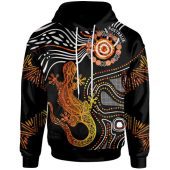 Australia Aboriginal Inspired Hoodie - Lizard Sunshine