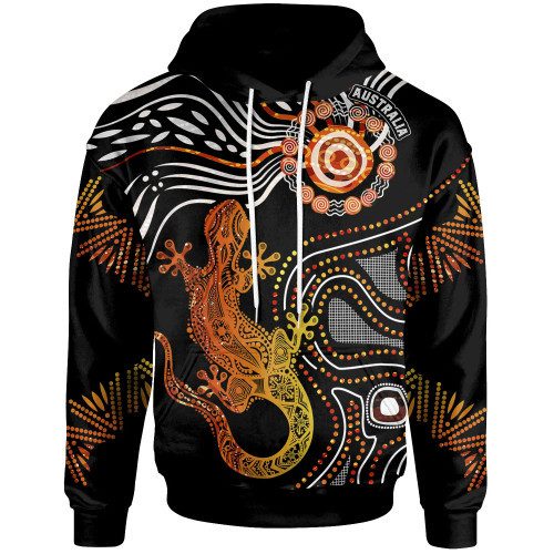 Australia Aboriginal Inspired Hoodie - Lizard Sunshine Australia Aboriginal Inspired Hoodie - Lizard Sunshine