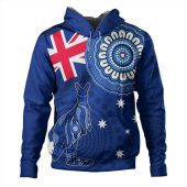 Australia Hoodie Flag With Kangaroo Aboriginal
