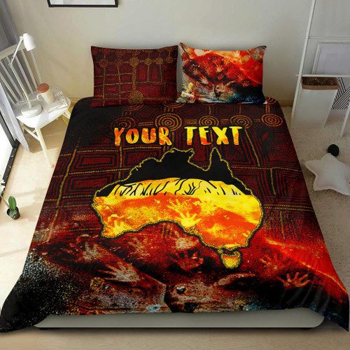 Australia Aboriginal Inspired Personalised Bedding Set - Anangu Custodians Australia Aboriginal Inspired Personalised Bedding Set - Anangu Custodians