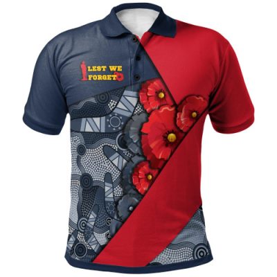 Australia Aboriginal Inspired Polo Shirt - Anzac Day