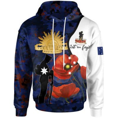 Australia Anzac Day Hoodie - Lest We Forget Black Hoodie
