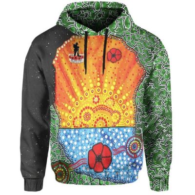 [Custom] Australia Anzac Day Hoodie - Lest We Forget Vintage Poppies