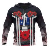 Australia Anzac Day Hoodie - Poppy Flowers Dot Painting