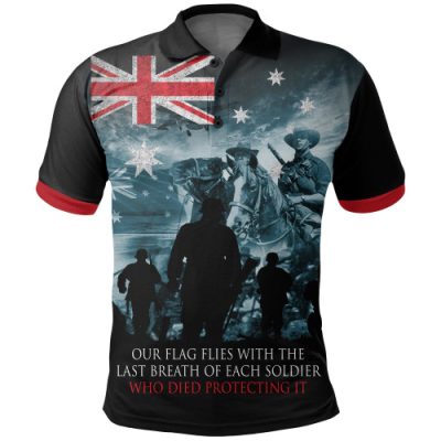 Australia Anzac Day Polo Shirt - Brave Spirit Golf Shirts