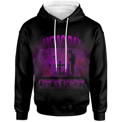 Australia Anzac Hoodie - Lest We Forget 2D Style (Pink)