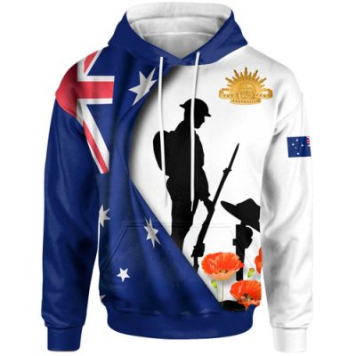 Australia Anzac Hoodie - We Will Remember Them (White) Ver2
