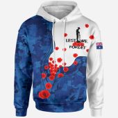 Australia Anzac Lest We Forget Hoodie - Australian Flag Color
