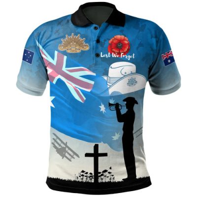 Australia Anzac Day Polo Shirt - Anzac Poppy