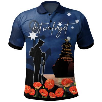 Australia Anzac Polo Shirt - Australian Navy Anzac (Blue)