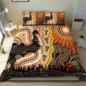 Australia Bedding Set - Australian Aboriginal Inspired Sun and Emu