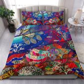 Australia Aboriginal Inspired Bedding Set - Great Barrier Drawing Painting