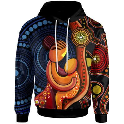 Australia Hoodie - Aboriginal Inspired Mother And Son