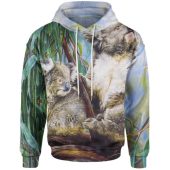 Australia Hoodie - Koala And Joey Hoodie 3D Art