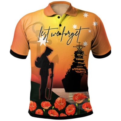 Australia Royal Navy Polo Shirt - Australian Navy Anzac (Blue)