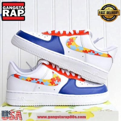 Autism Awareness Limited Edition Air Force 1 Running Sneakers Shoes