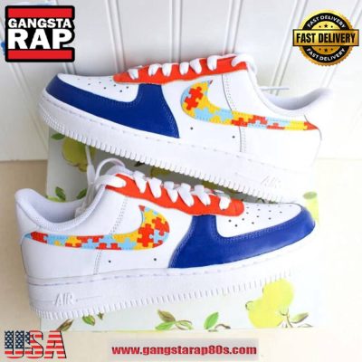 Autism Awareness Limited Edition Air Force 1 Running Sneakers Shoes