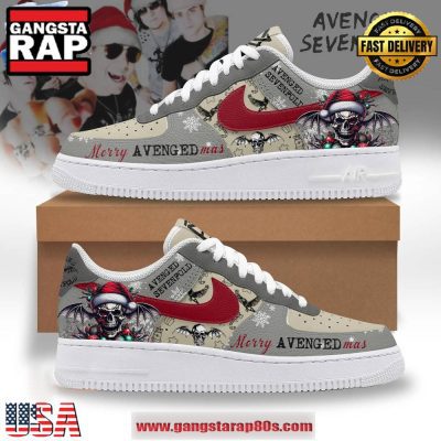 Avenged Sevenfold Merry Christmas Limited Edition Air Force 1 Running Sneakers Shoes