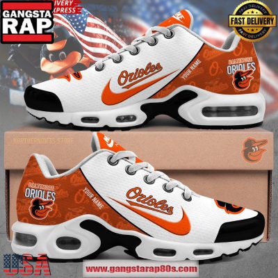 Baltimore Orioles 2025 Custom Name Air Max Plus Shoes Running Sneakers