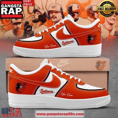 Baltimore Orioles MLB Special Edition Air Force 1 Running Sneakers Shoes