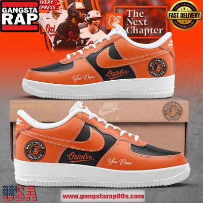 Baltimore Orioles The Next Chapter Limited Edition Air Force 1 Running Sneakers Shoes