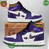 Baltimore Ravens Nfl Air Jordan High Top Sneakers Nice Elegant Click - demo10