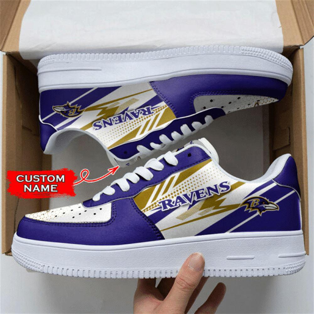 NFL Custom Name Baltimore Ravens Super Bowl Air Force 1 Shoes Sneakers NFL Custom Name Baltimore Ravens Super Bowl Air Force 1 Shoes Sneakers