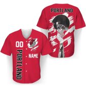 NBA Portland Trail Blazers Custom Name Scratch Baseball Jersey