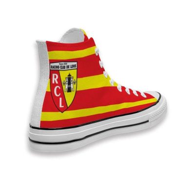 RC Lens Red Yellow High Top Shoes