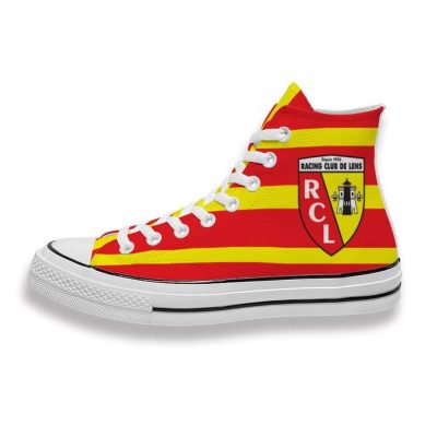 RC Lens Red Yellow High Top Shoes
