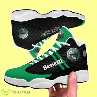 Benelli Custom Name Black Green Air Jordan 13 Shoes
