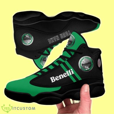 Benelli Custom Name Black Green Air Jordan 13 Shoes