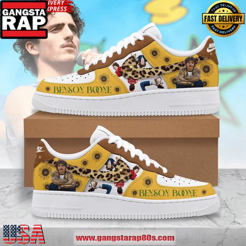 Benson Boone Sunflower Dreams Limited Edition Air Force 1 Sneakers Shoes Benson Boone Sunflower Dreams Limited Edition Air Force 1 Sneakers Shoes