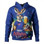 Australia Hoodie Happy Australia Day Funny Kangaroo With Beer?