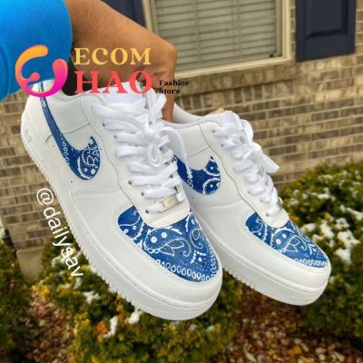 Blue Bandana Air Force 1 Custom
