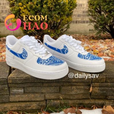 Blue Bandana Air Force 1 Custom