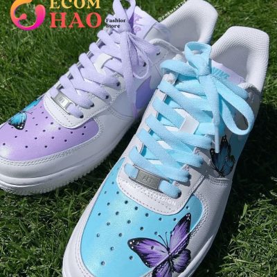 Blue Purple Butterfly Custom Air Force 1