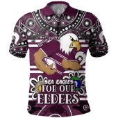 Manly Warringah Sea Eagles Custom Polo Shirt - For Our Elders Home Jersey Polo Shirt