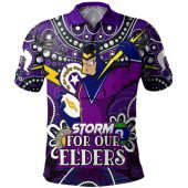 Melbourne Storm Naidoc Week Custom Polo Shirt - For Our Elders Home Jersey Polo Shirt