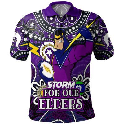 Melbourne Storm Naidoc Week Custom Polo Shirt - For Our Elders Home Jersey Polo Shirt