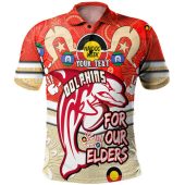 Redcliffe Dolphins Naidoc Week Custom Polo Shirt - For Our Elders Home Jersey Polo Shirt