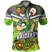 Canberra Raiders Naidoc Week Custom Polo Shirt - Raiders Naidoc For Our Elders Dot Art Style Polo Shirt