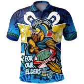 Gold Coast Titans Naidoc Week Custom Polo Shirt - Gold Coast Titans Naidoc Week For Our Elders Dot Art Style Polo Shirt